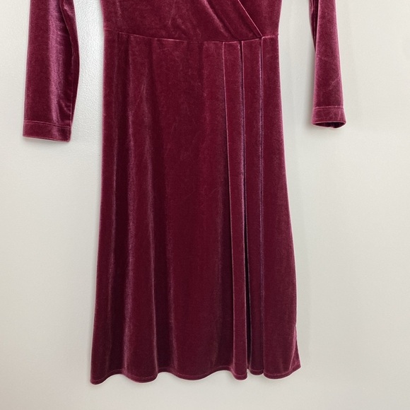 A New Day Velvet Long Sleeve V Neck Dress - Picture 4 of 13